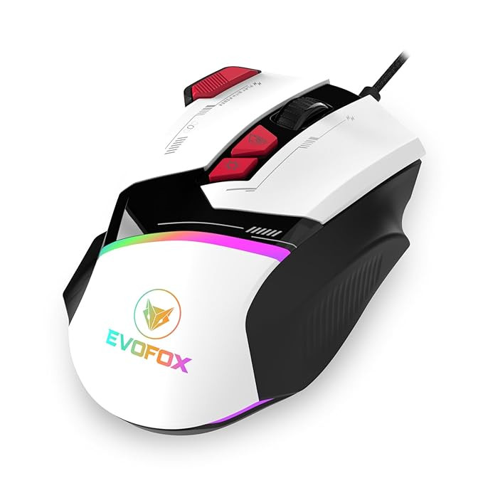EvoFox Blaze Ultra Gaming Mouse White & Red