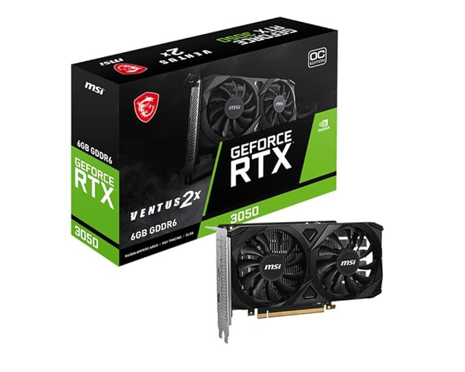 MSI GeForce RTX 3050 Ventus 2X OC 6GB Graphics Card