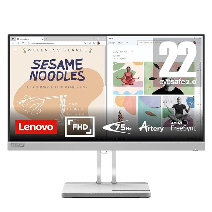 Lenovo L-Series 54.48 cm (21.4inch) FHD Ultraslim Monitor