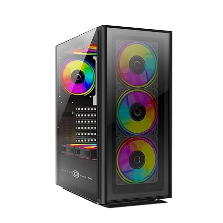 Circle Elegantor M3 Glass Tower Gaming Cabinet - Black