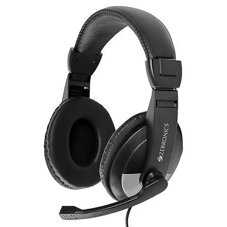 ZEBRONICS Zeb-200HM Wired Headphone with Mic