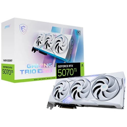 MSI RTX 5070 Ti Gaming Trio OC White 16GB GDDR7 Graphics Card