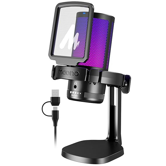 MAONO RGB Condenser Gaming Mic