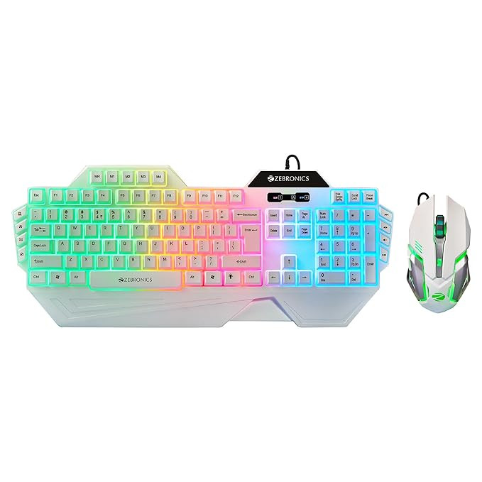 ZEBRONICS Optimus Gaming Keyboard & Mouse Combo White