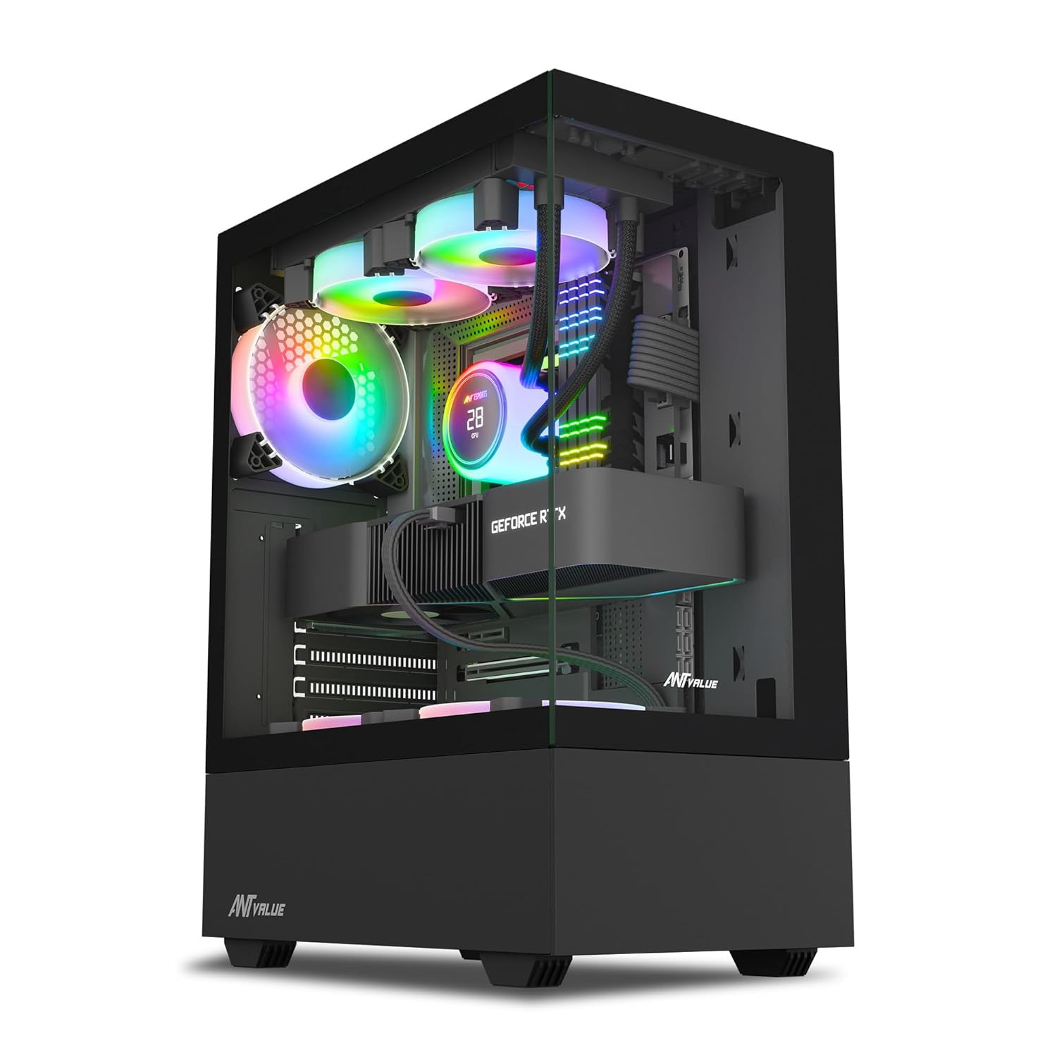 Ant Value CV100 Mid-Tower Gaming Cabinet Black