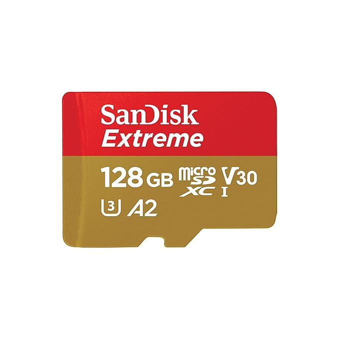 SanDisk Extreme microSDXC UHS-I V30 128GB Memory Card