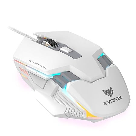 EvoFox Spectre USB Wired Gaming Mouse White