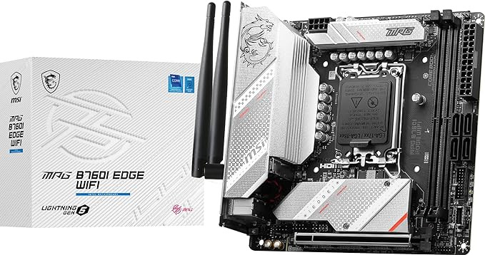 MSI MPG B760I Edge Wifi DDR5 Motherboard Supports- Intel 14/13/12 Gen CPUs/DDR5 RAM