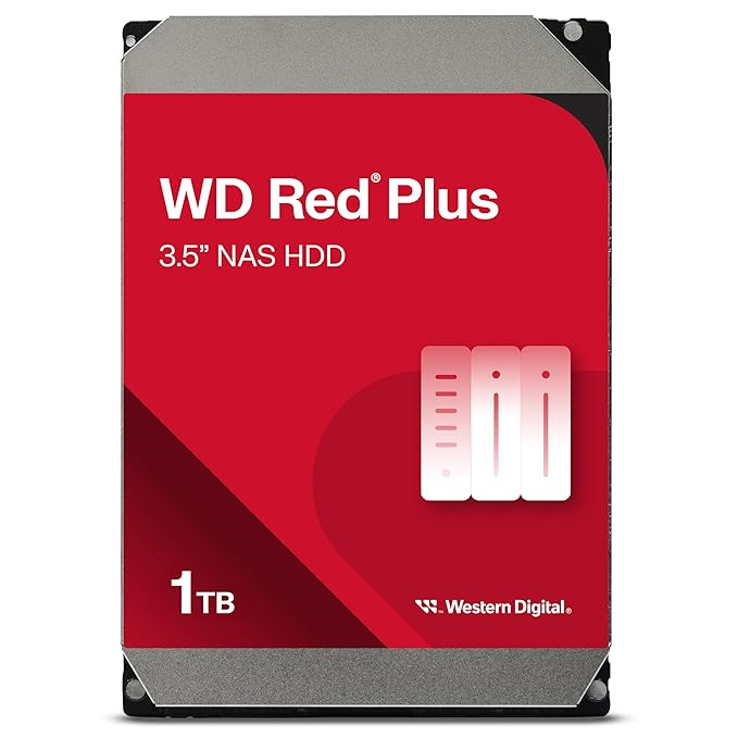 Western Digital Red Plus 1TB NAS Hard Drive