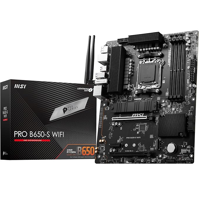 MSI Pro B650-S WIFI Motherboard |ATX, AM5 Socket, DDR5 RAM