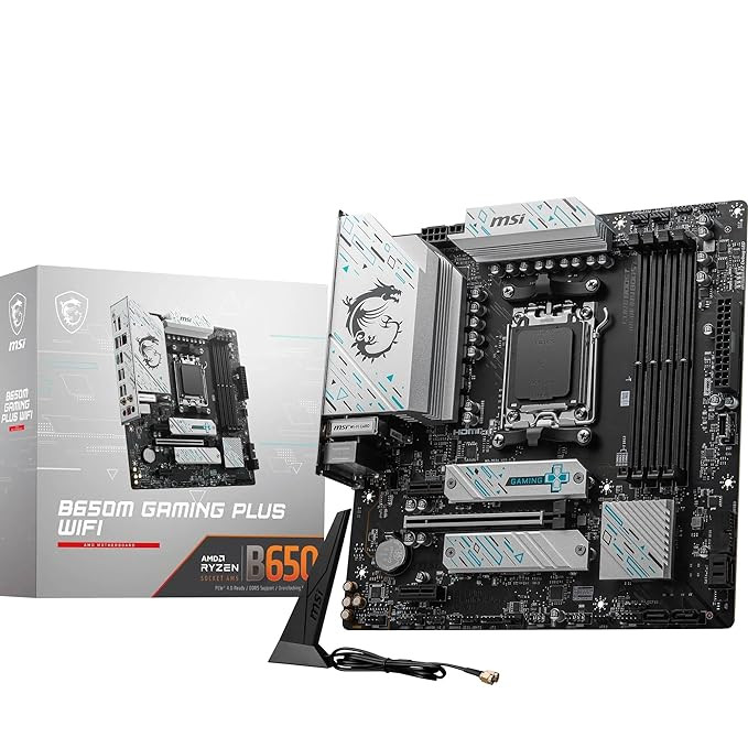 MSI B650M Gaming Plus WIFI DDR5 Motherboard |MATX, AM5 Socket, DDR5 RAM