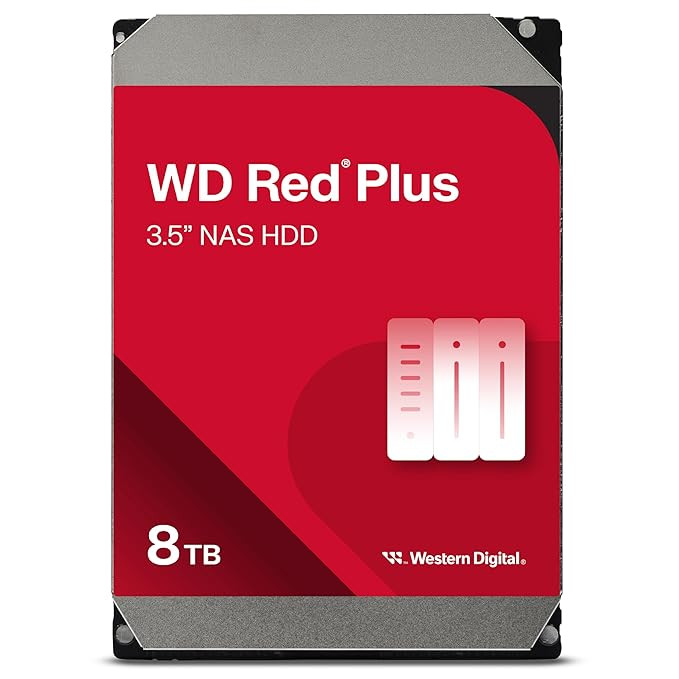 Western Digital Red Plus 8TB NAS Hard Drive