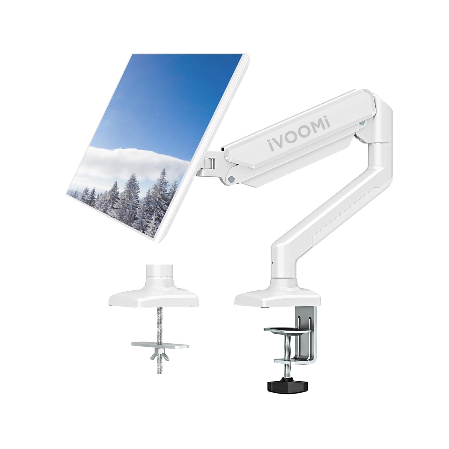 iVOOMi Power Arm White Monitor Stand