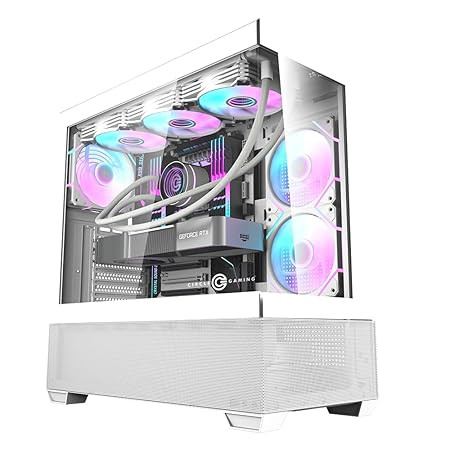 Circle Defender ZX3 Mid-Tower Gaming Cabinet - White
