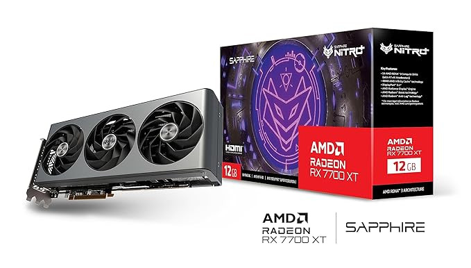 SAPPHIRE AMD Radeon RX 7700 XT Nitro+ 12GB Graphics Card
