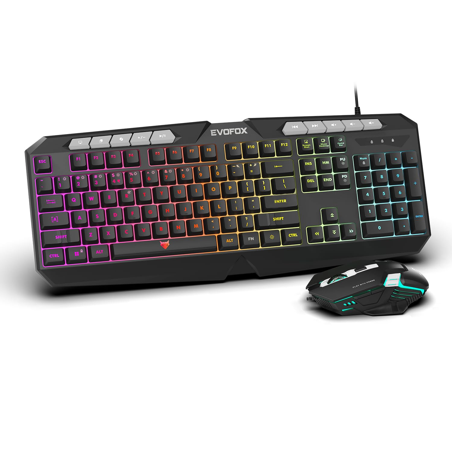 EvoFox Deathray V2 Gaming Keyboard and Mouse Combo